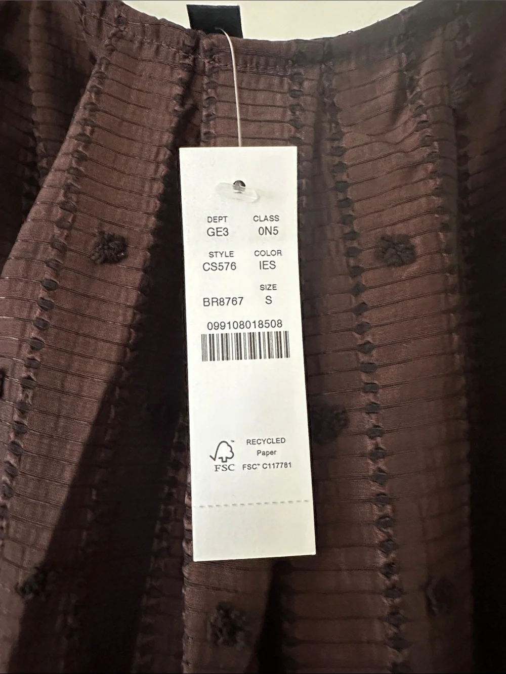 JCrew Lightweight Brown Dot Slip Dress with Spaghetti Straps